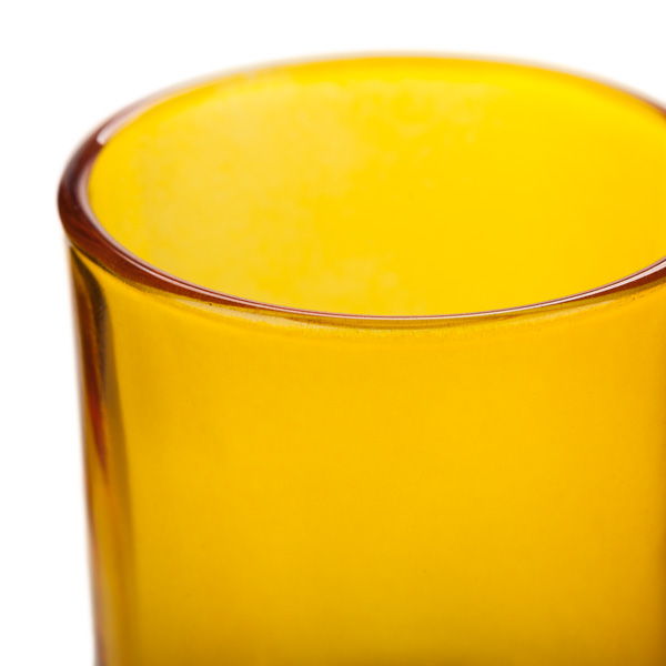 Yellow Glass Votive Candle Holder