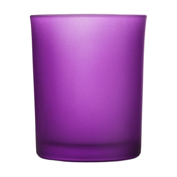 Frosted Purple Glass Votive Cup