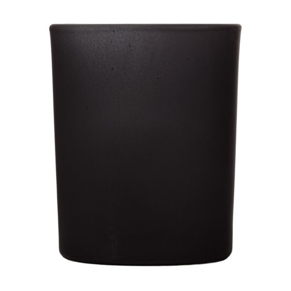 Frosted Black Glass Votive Cup