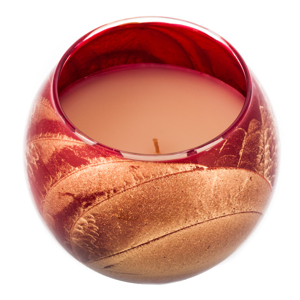 4 Inch Esque Globe Candle Cranberry Candle Gift