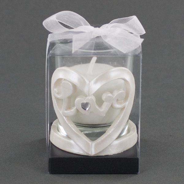 Heart Shaped Candle Holder Glass Votive Holder