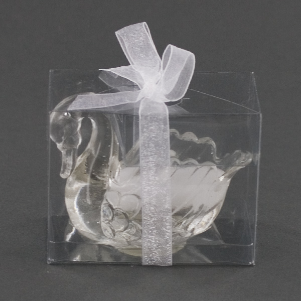 Swan Shaped Glass Candle Holder Party Favor