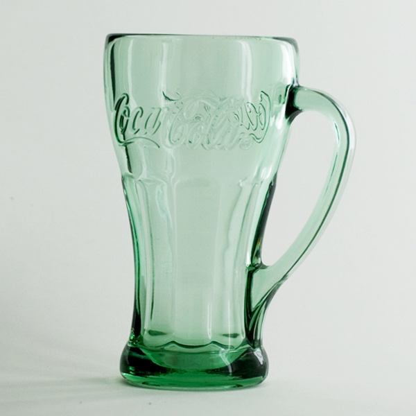 Libbey Coca Cola Genuine 14.5 Oz Mug Green Glassware