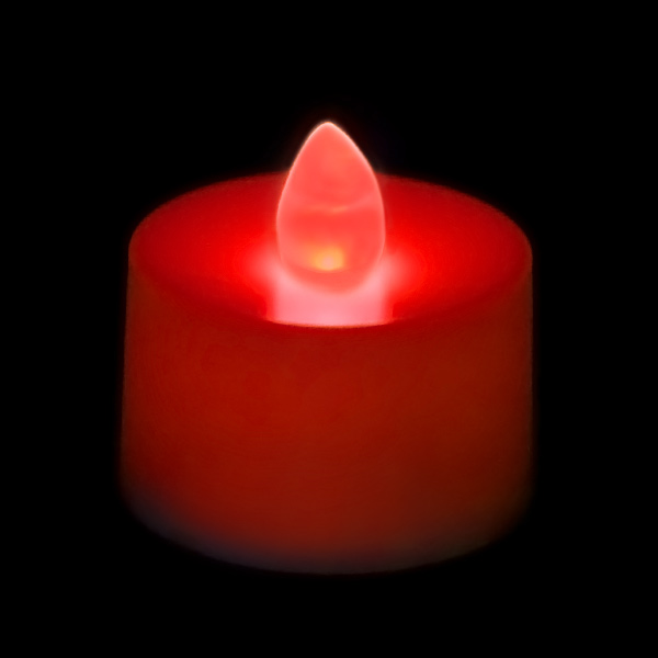 thumbnail interactive-video image 1 of Battery-Operated Red LED Candle Light – Replaceable, Lasts 1 Year – Open Box 1 of 4