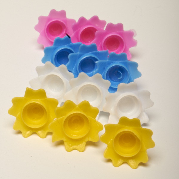 12 Birthday Candles And Holders Wax Assorted Colored Candles