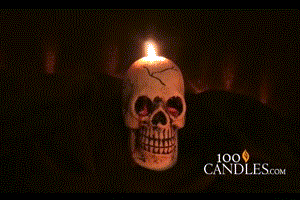 Skull Halloween Candle