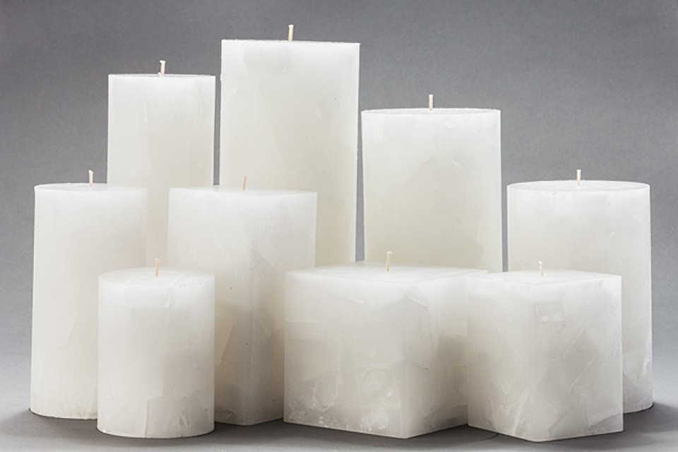 Chunky White Pillar Candles