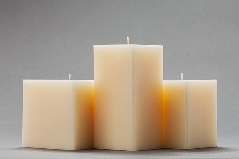 Ivory Square Pillar Candles