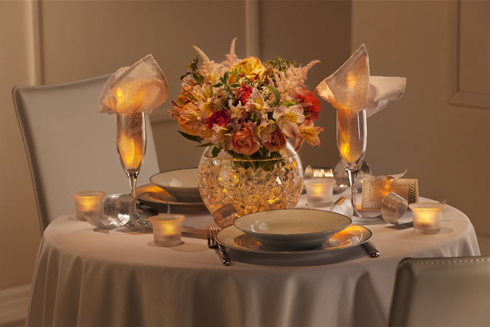 DIY Amber Wedding Centerpieces