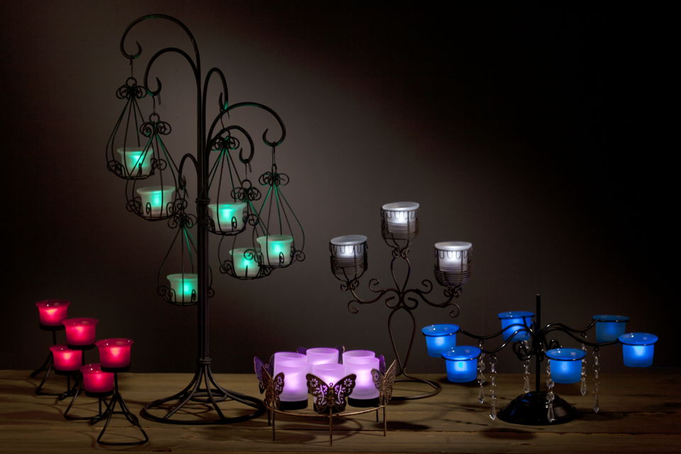 Centerpieces with LED Tea Lights