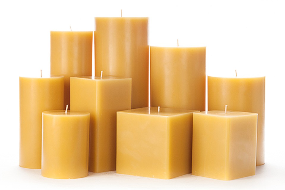 Large Yellow Pillar Candles