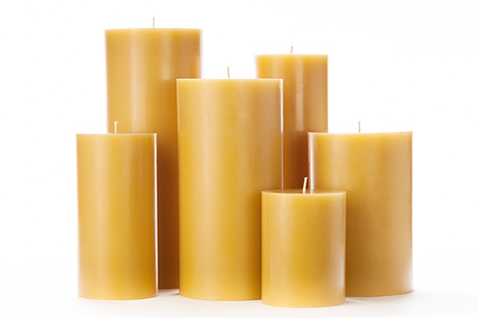 Yellow Pillar Candles