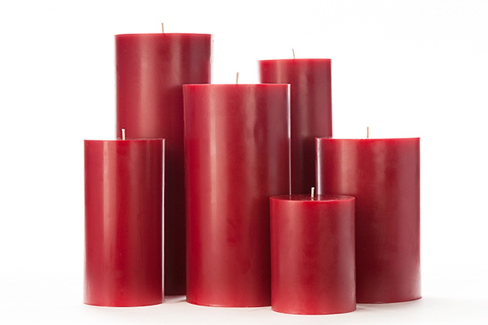 Red Pillar Candles