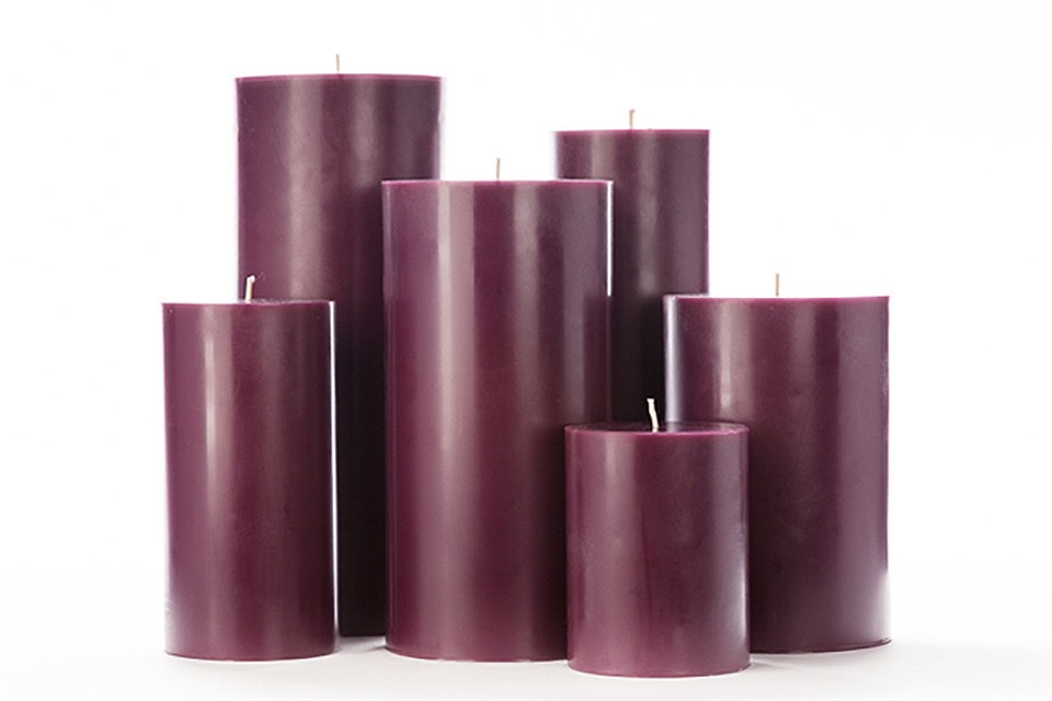 Purple Pillar Candles