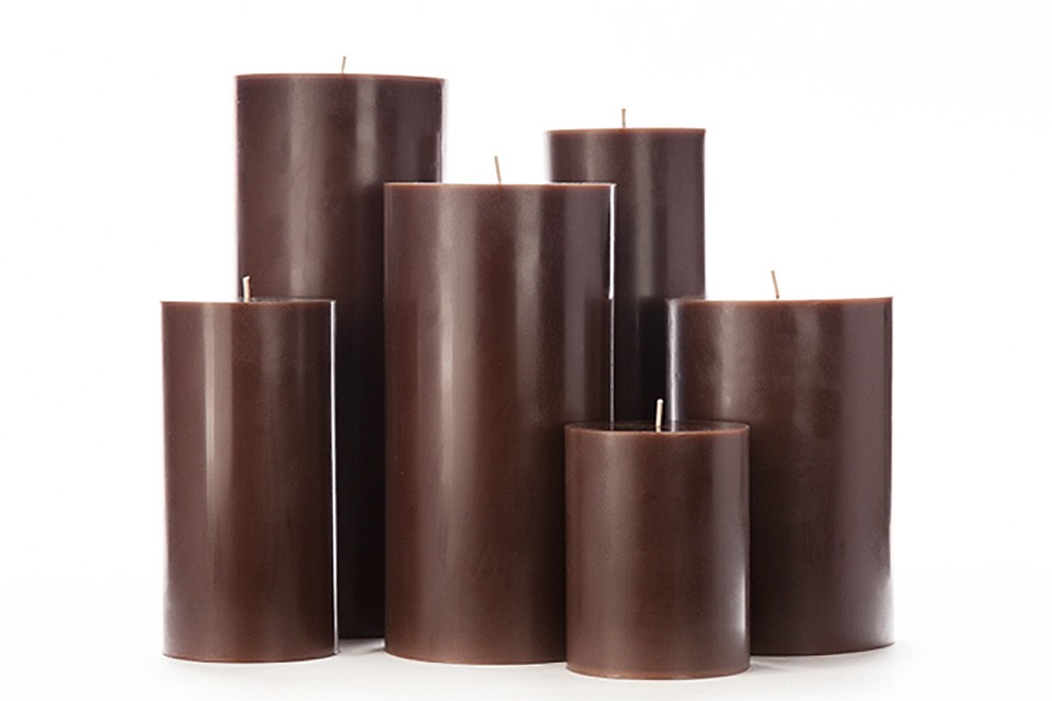 Brown Pillar Candles