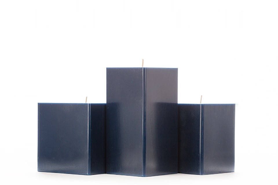 Blue Pillar Candles