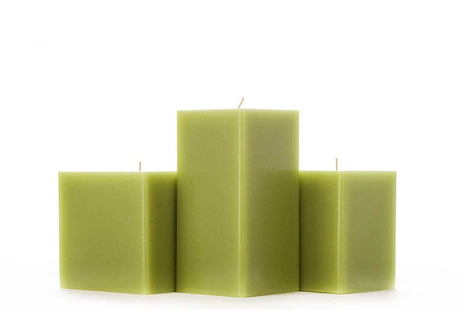 Green Pillar Candles