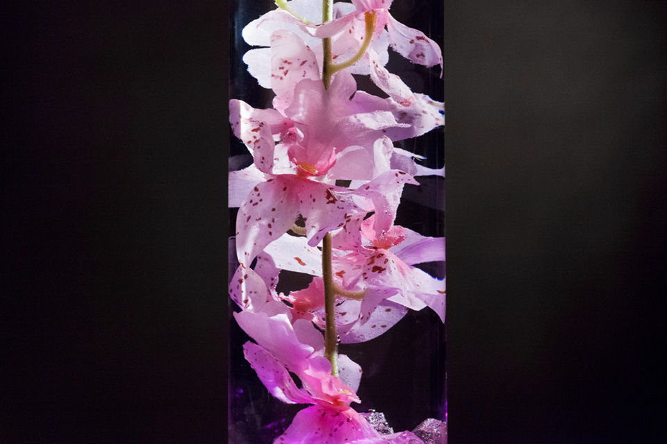 Pink Floral Centerpiece with LED Lights