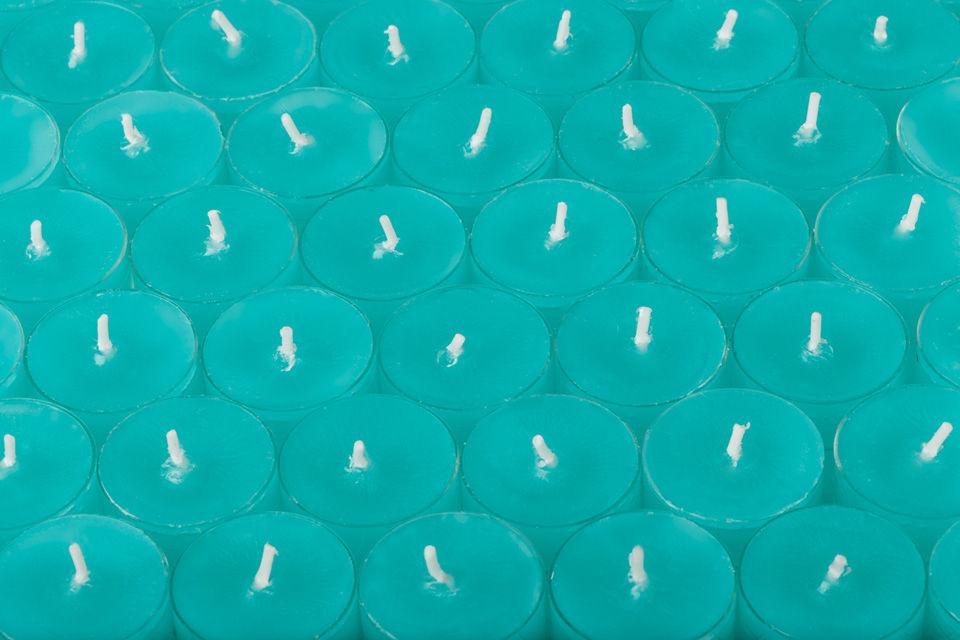 Turquoise Tea Lights