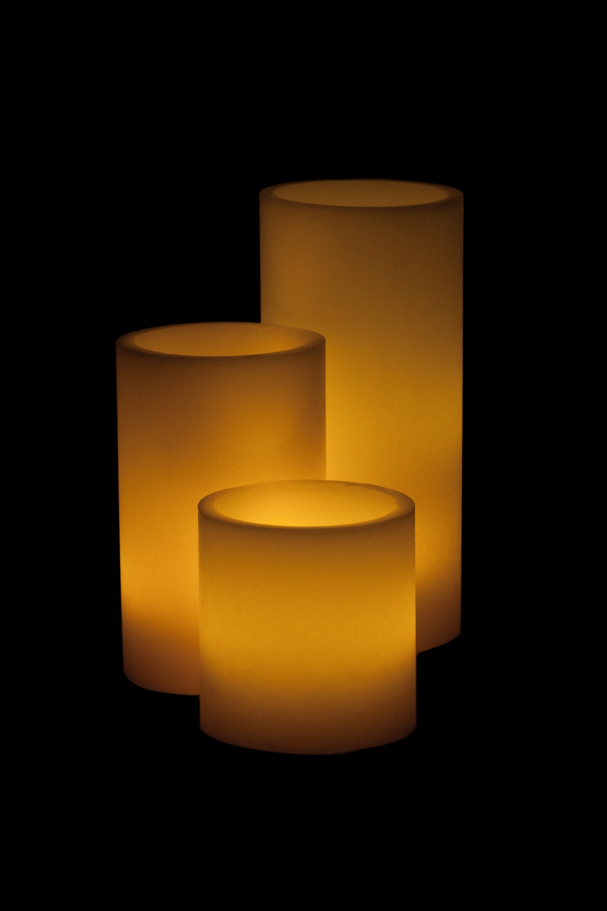 Vessel Luminaries with Battery Candles