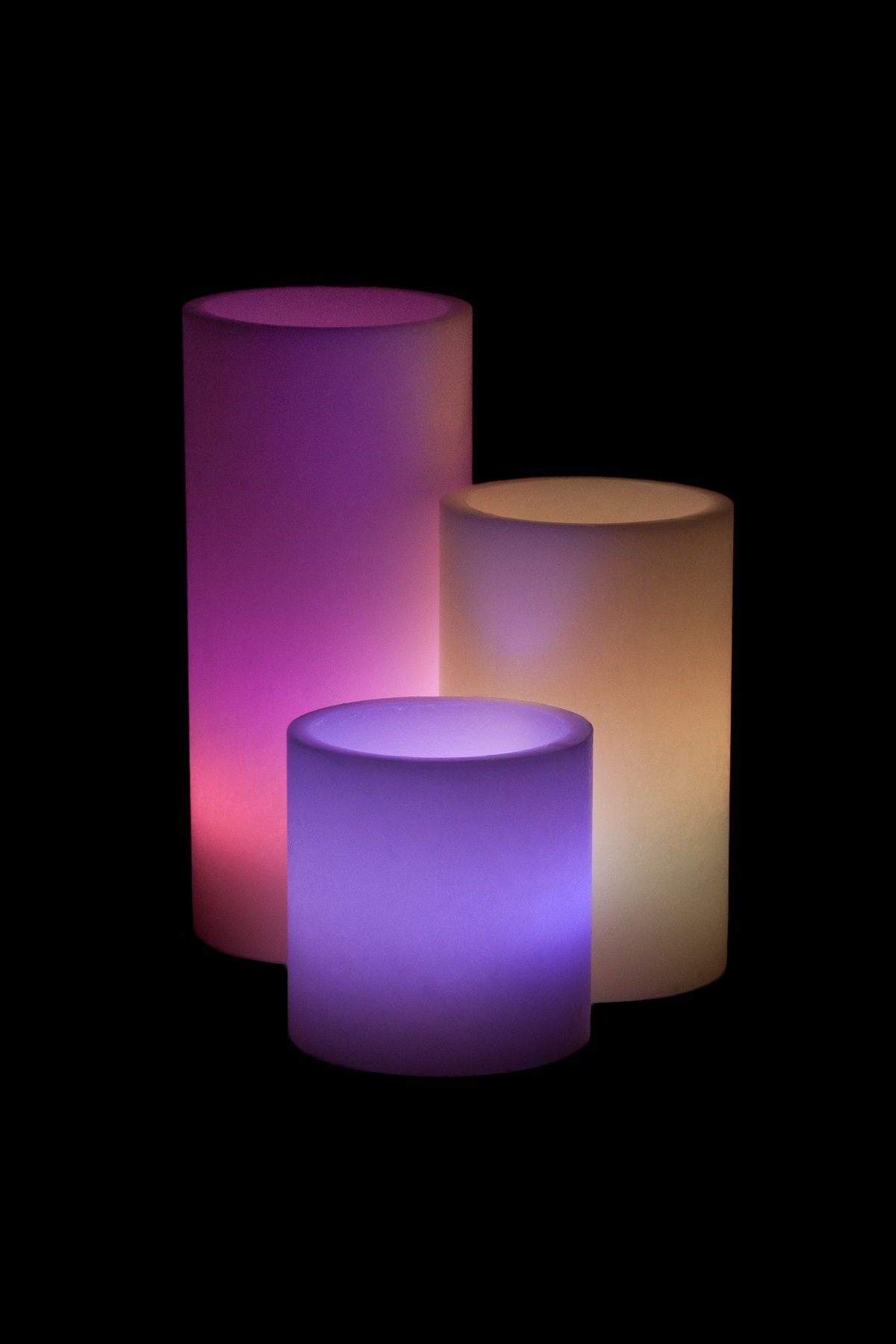 Vessel Luminaries with Battery Candles