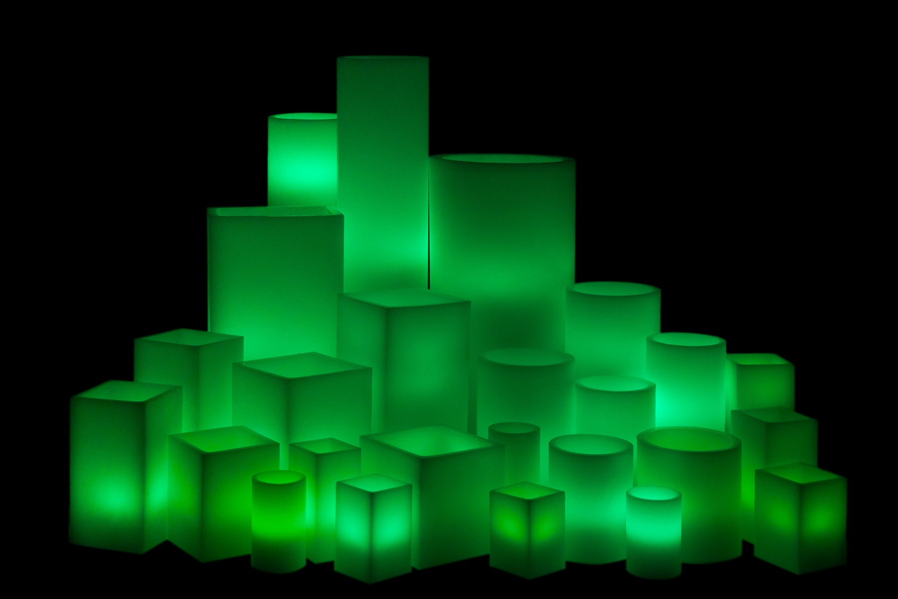 Vessel Luminaries with Battery Candles