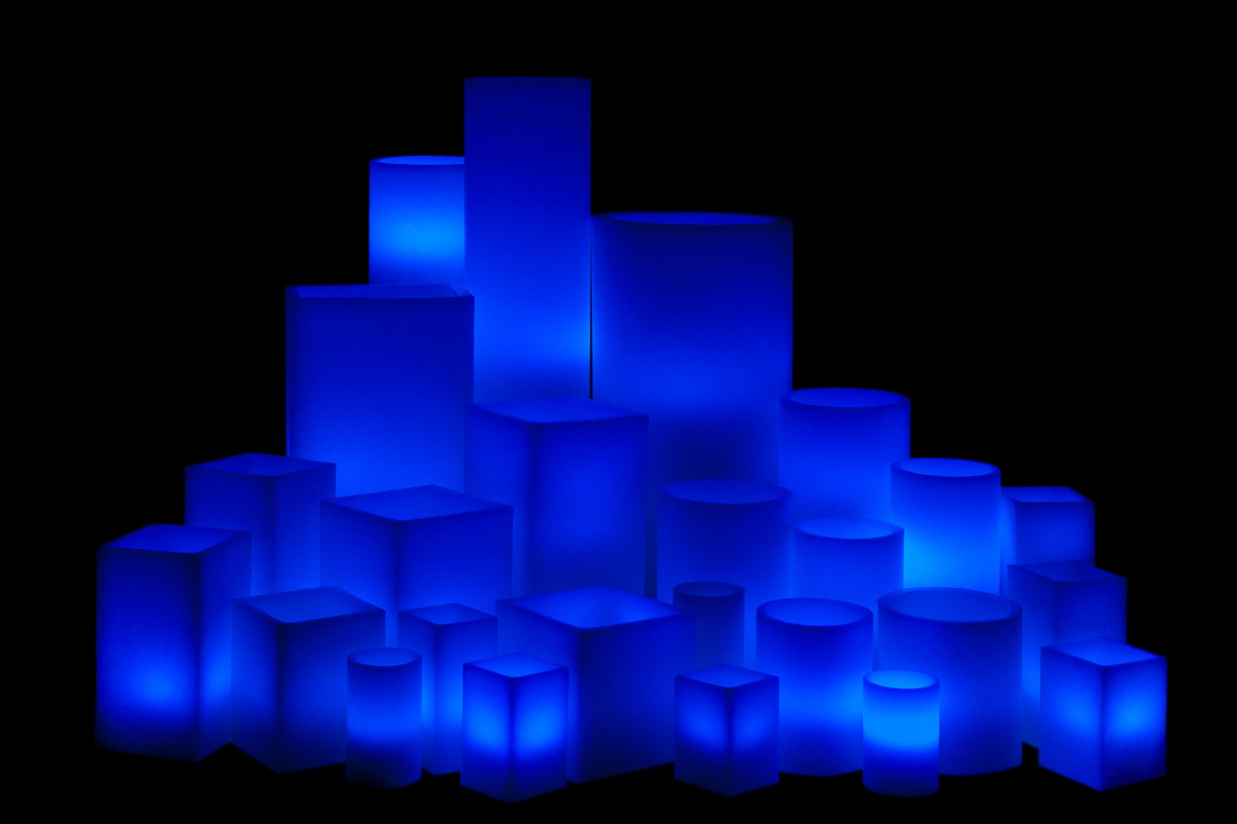 Vessel Luminaries with Battery Candles
