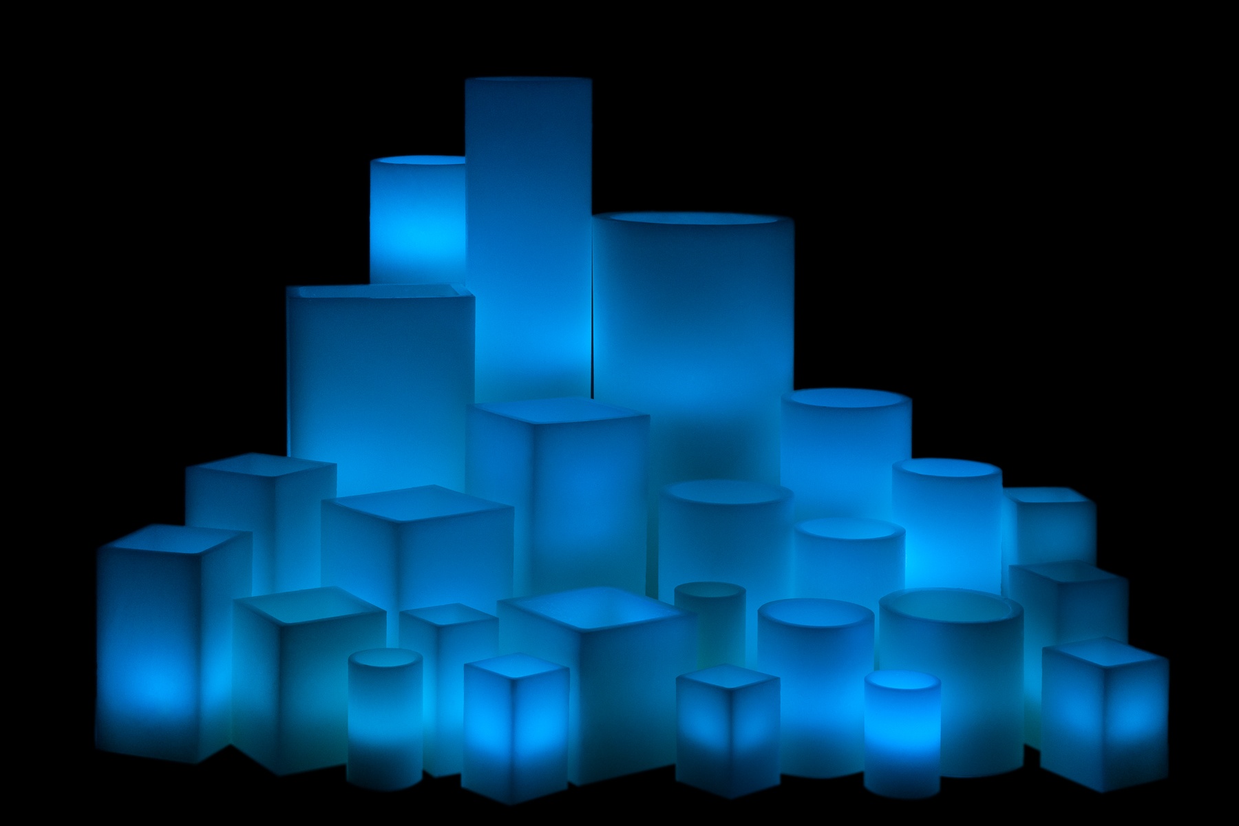 Vessel Luminaries with Battery Candles