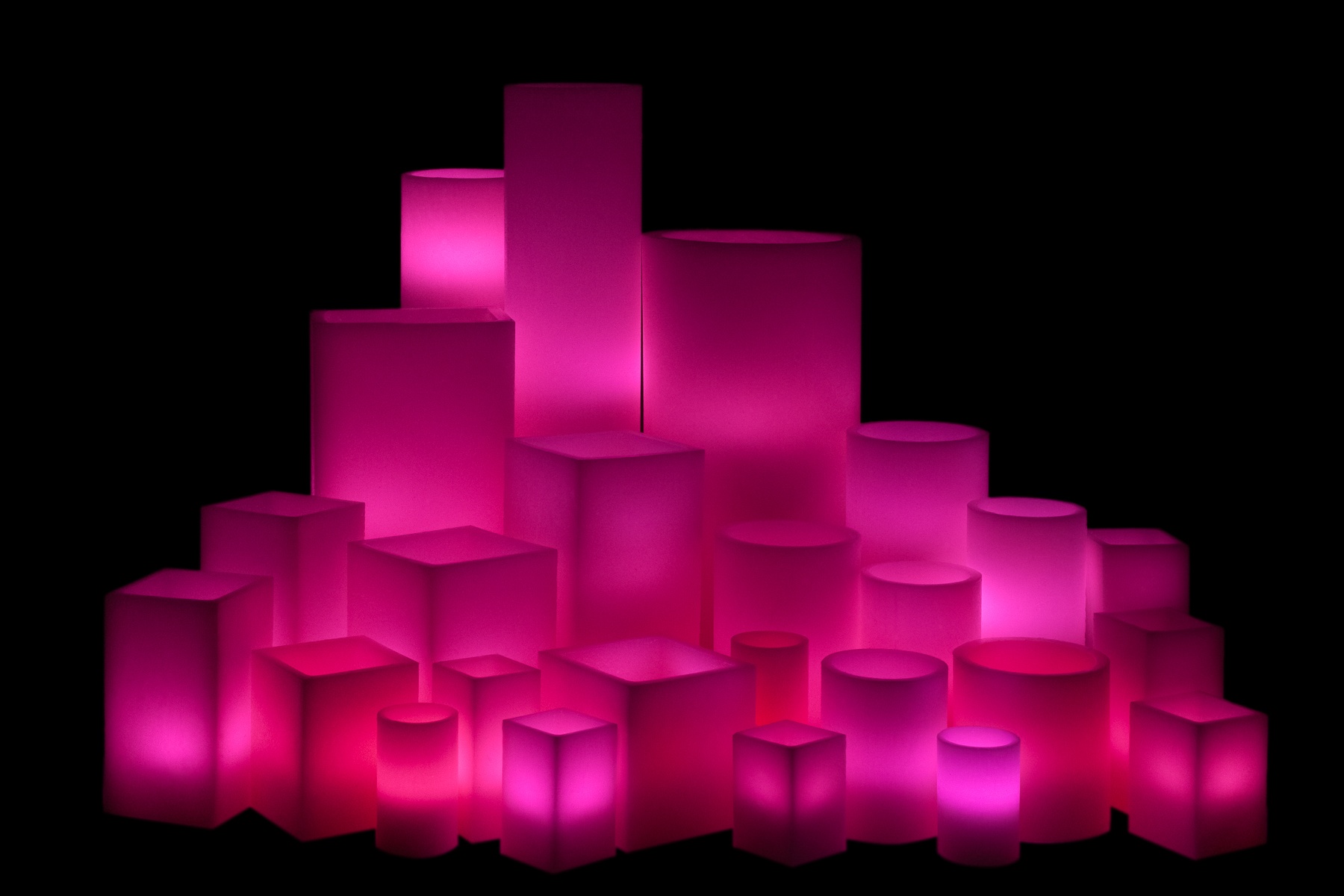Vessel Luminaries with Battery Candles