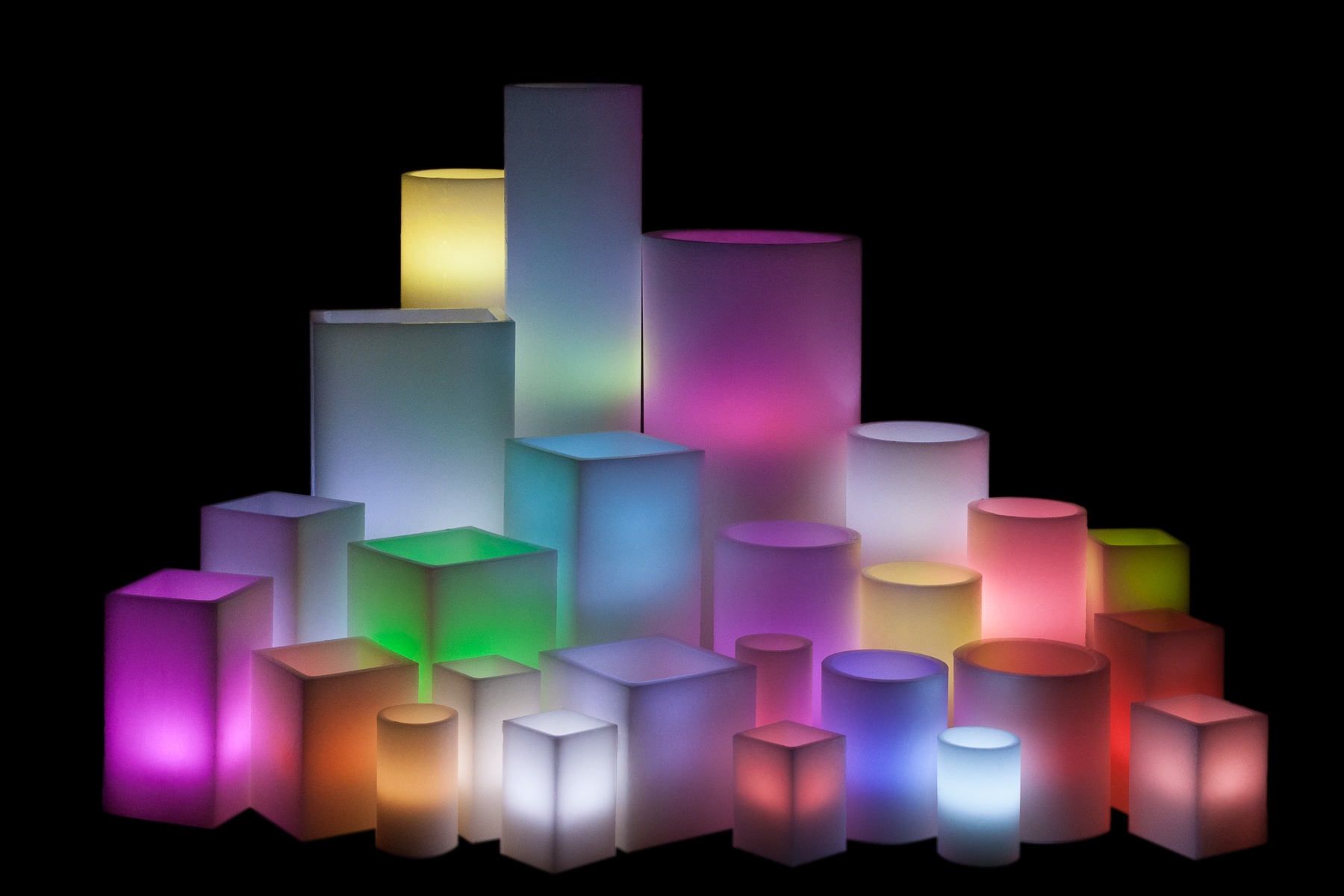 Vessel Luminaries with Battery Candles
