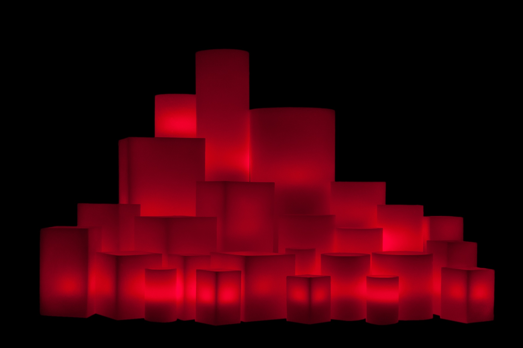 Vessel Luminaries with Battery Candles