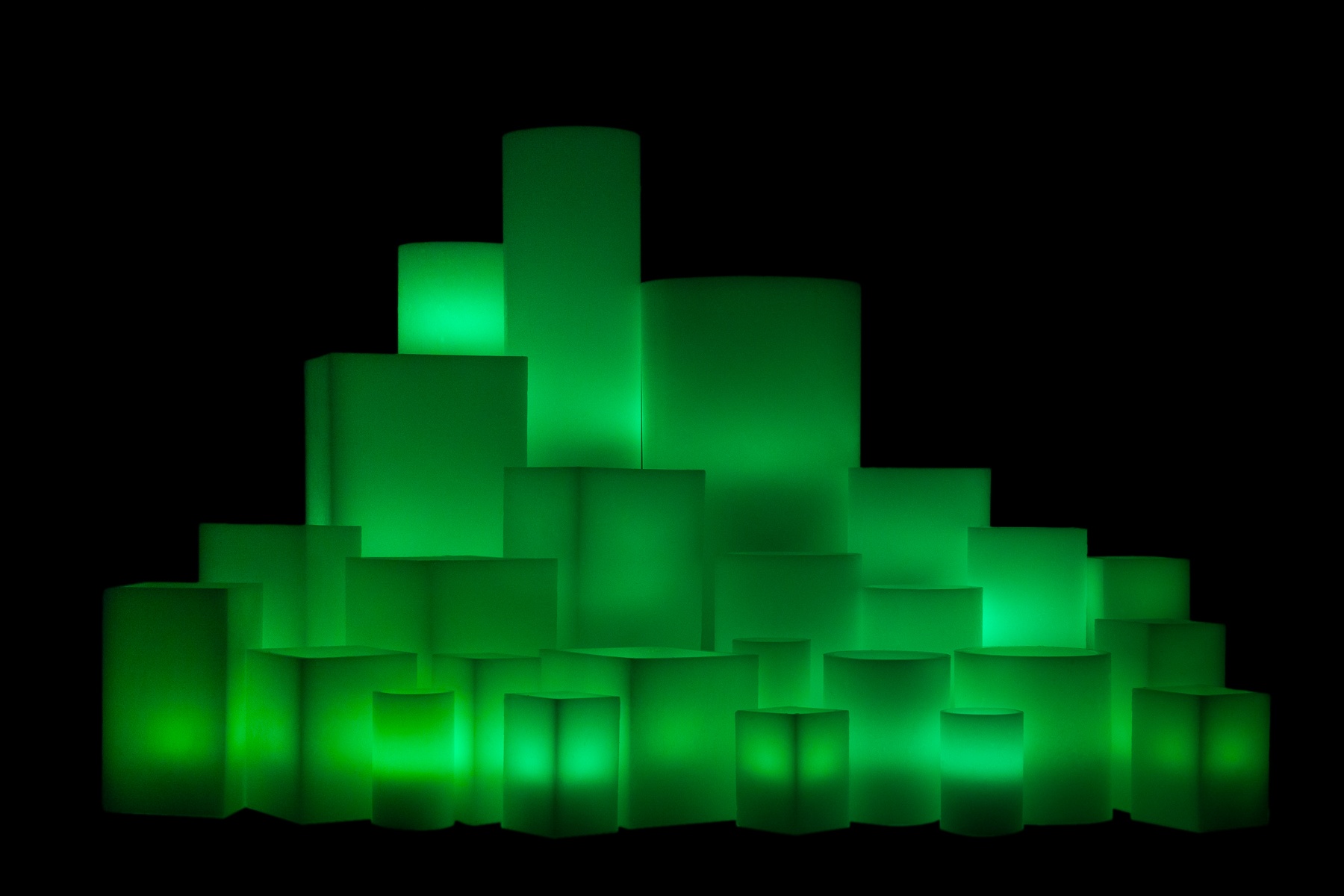 Vessel Luminaries with Battery Candles