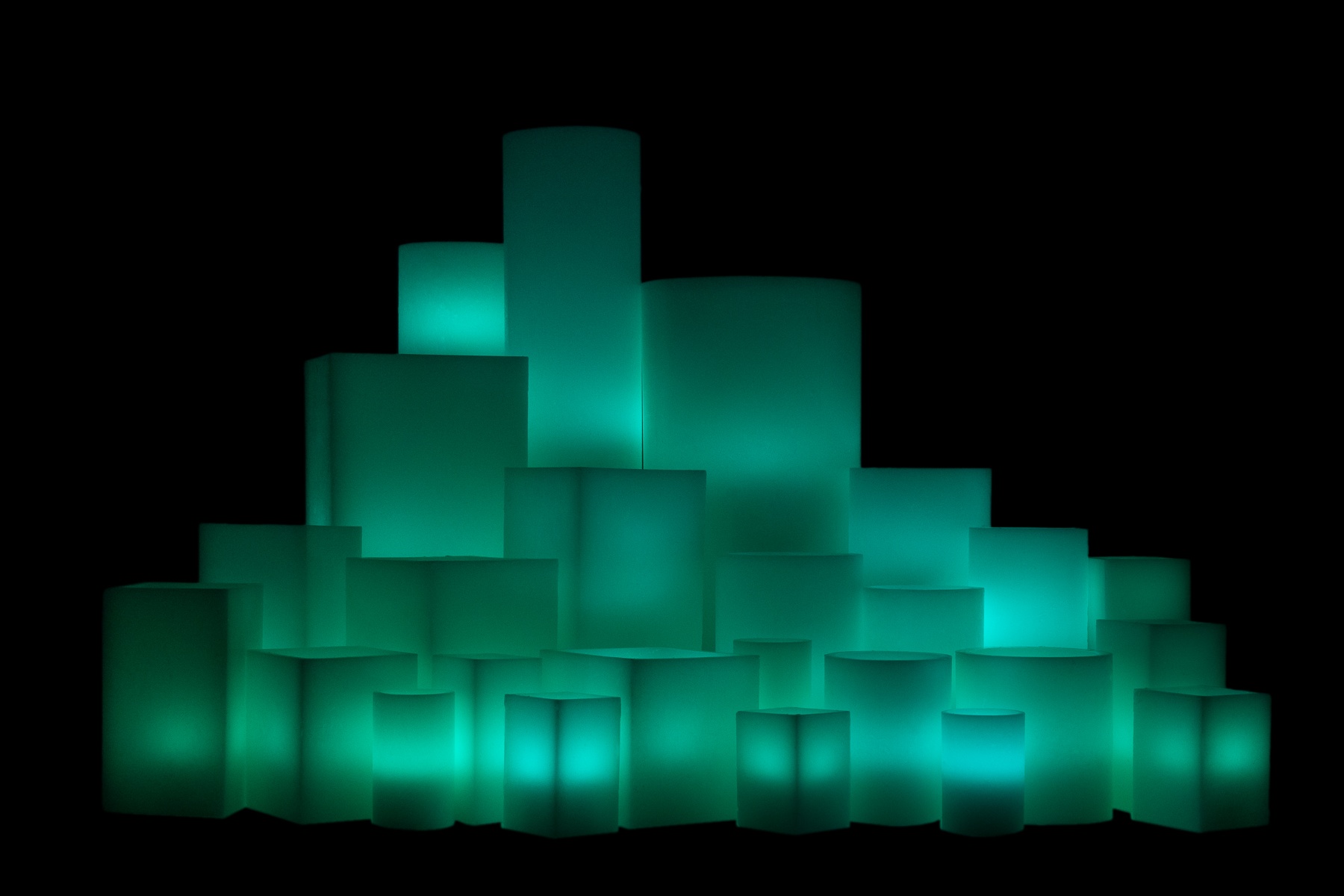 Vessel Luminaries with Battery Candles