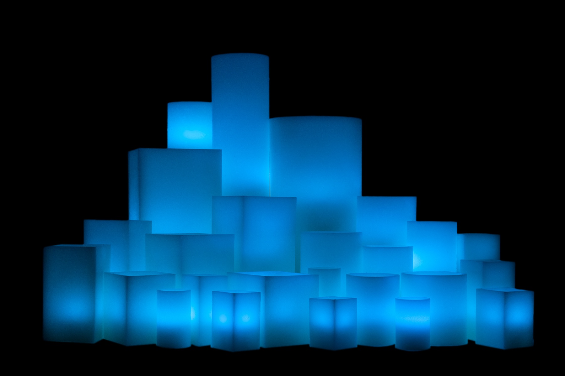 Vessel Luminaries with Battery Candles