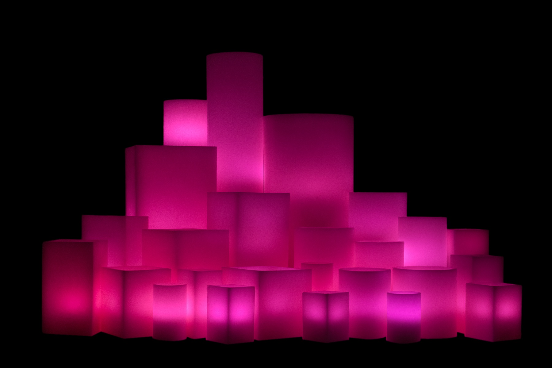 Vessel Luminaries with Battery Candles