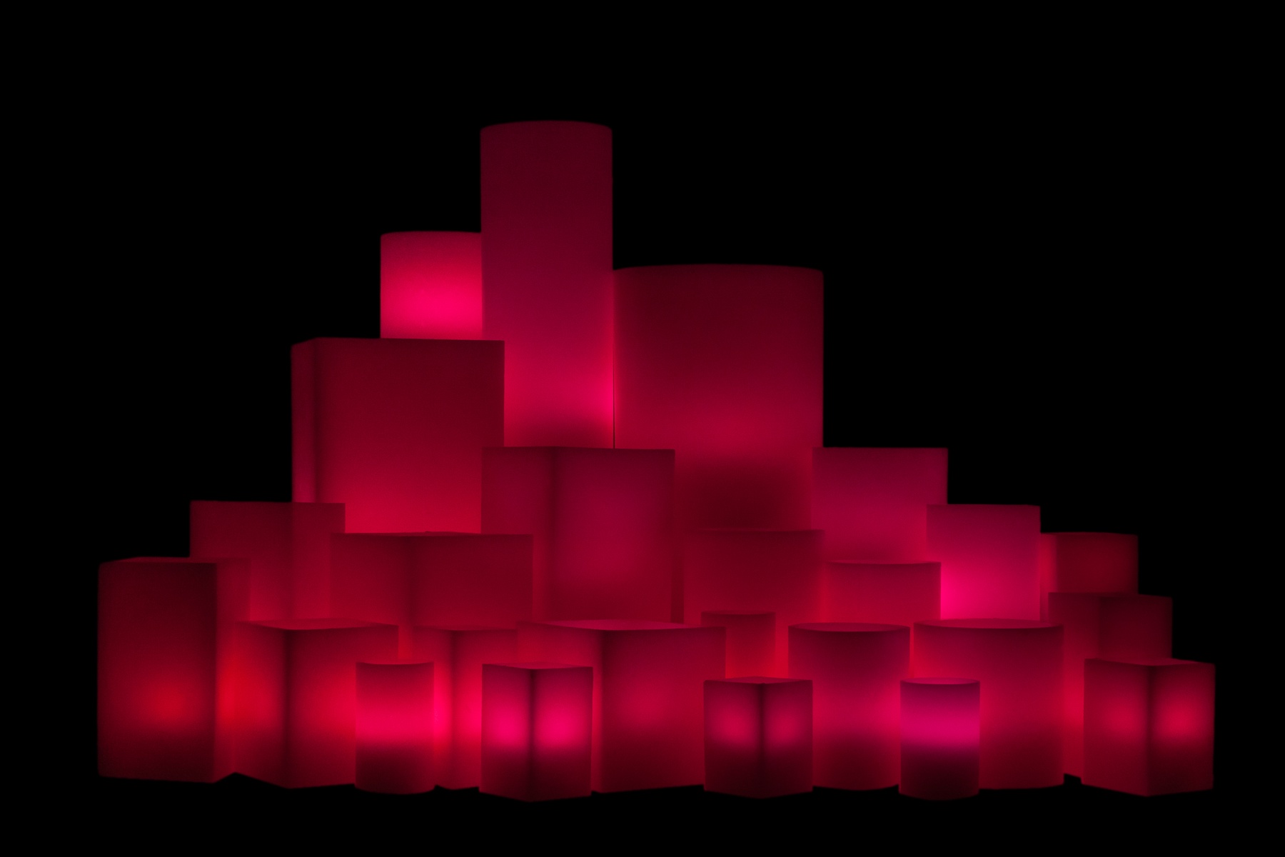 Vessel Luminaries with Battery Candles