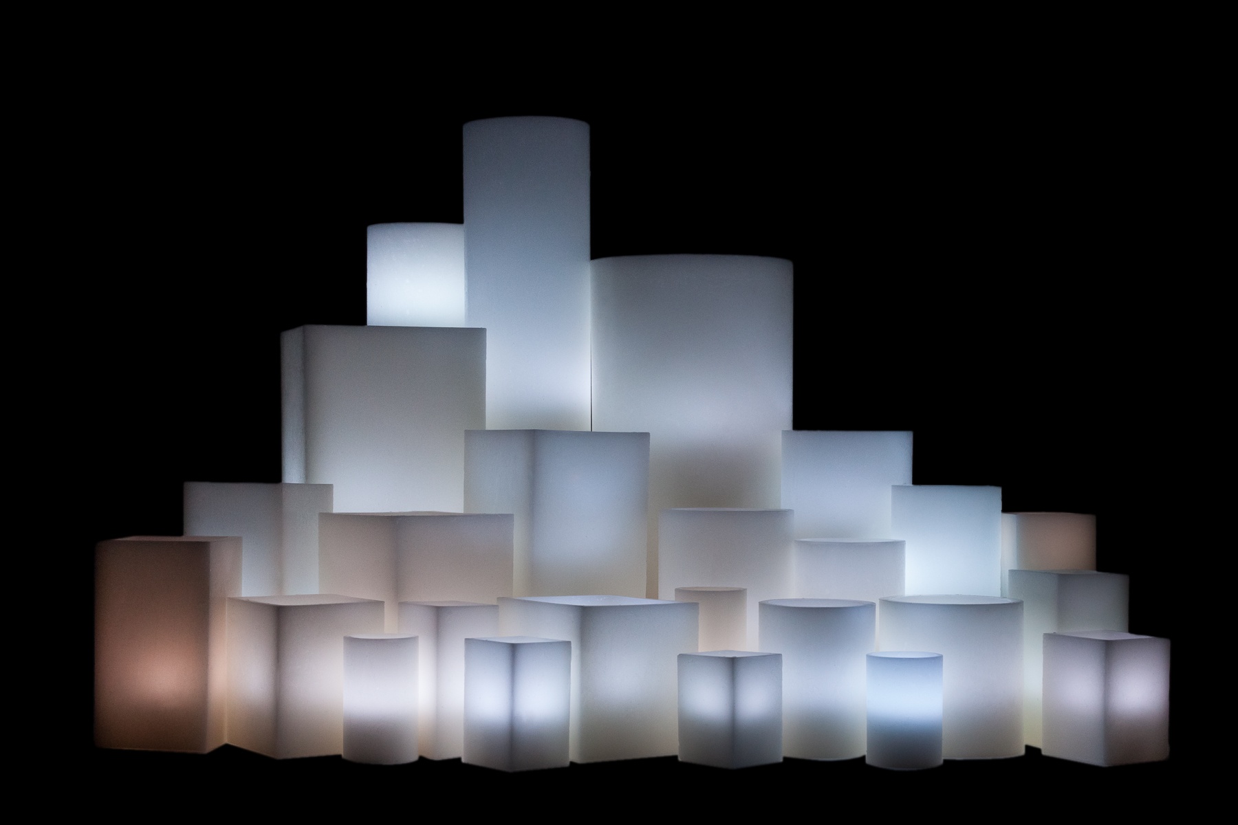 Vessel Luminaries with Battery Candles