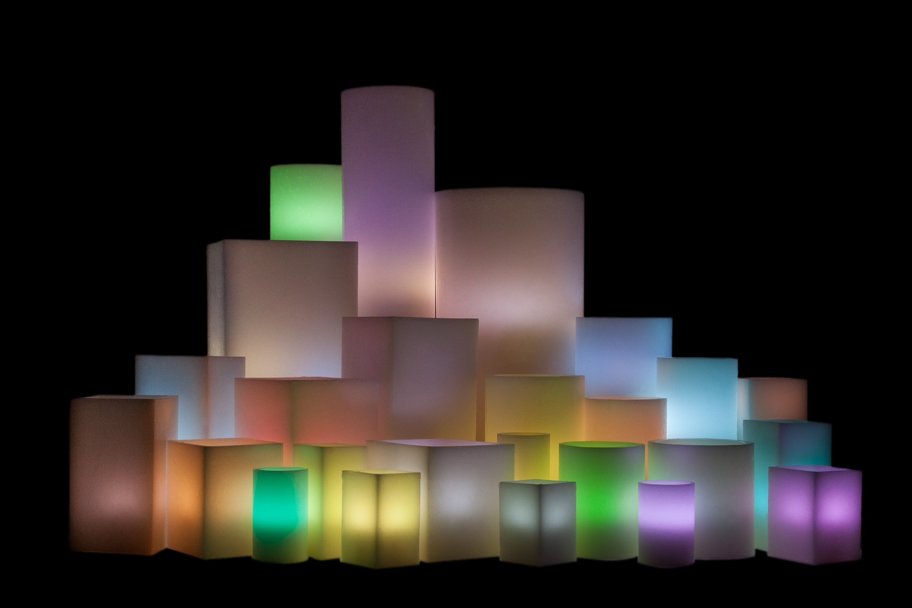 Vessel Luminaries with Battery Candles
