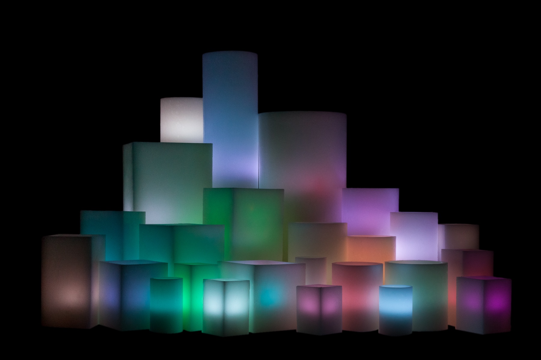 Vessel Luminaries with Battery Candles