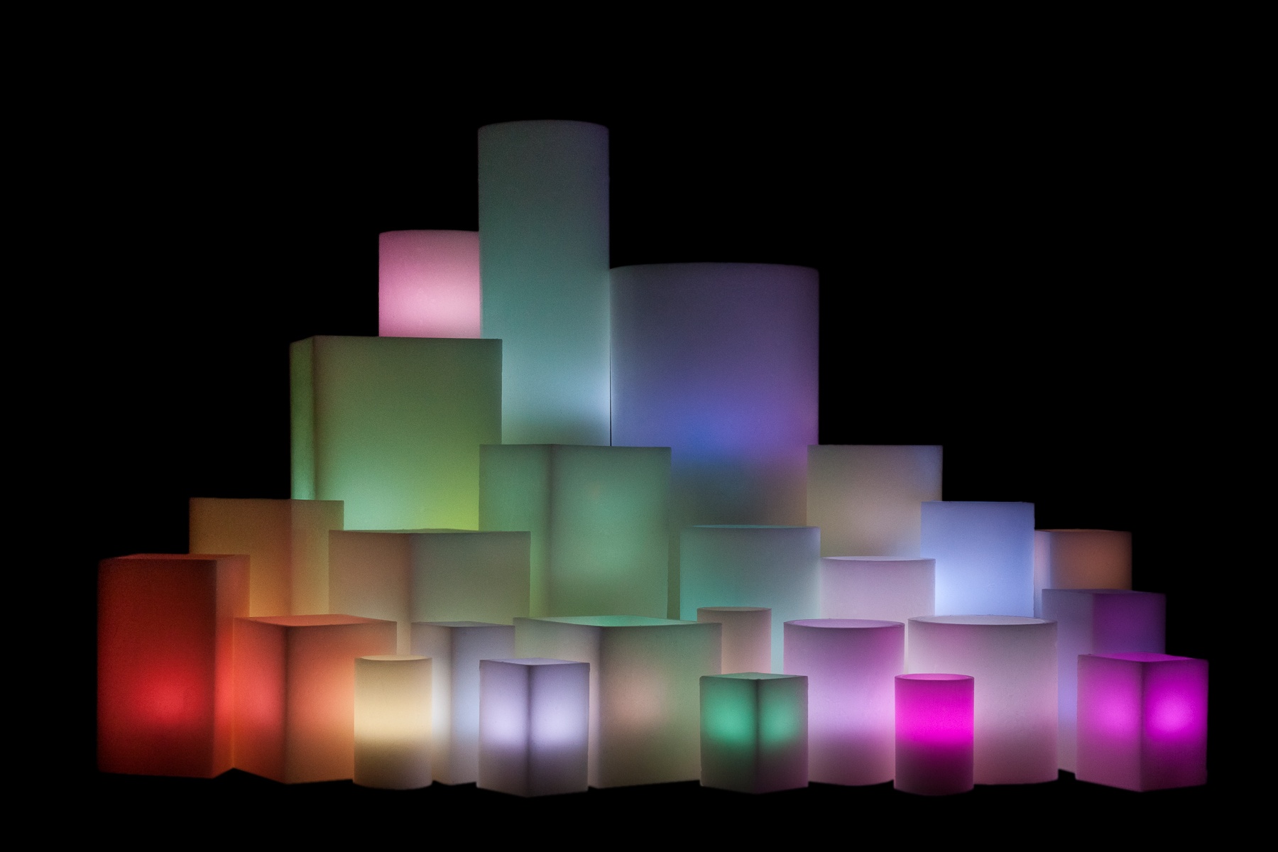 Vessel Luminaries with Battery Candles