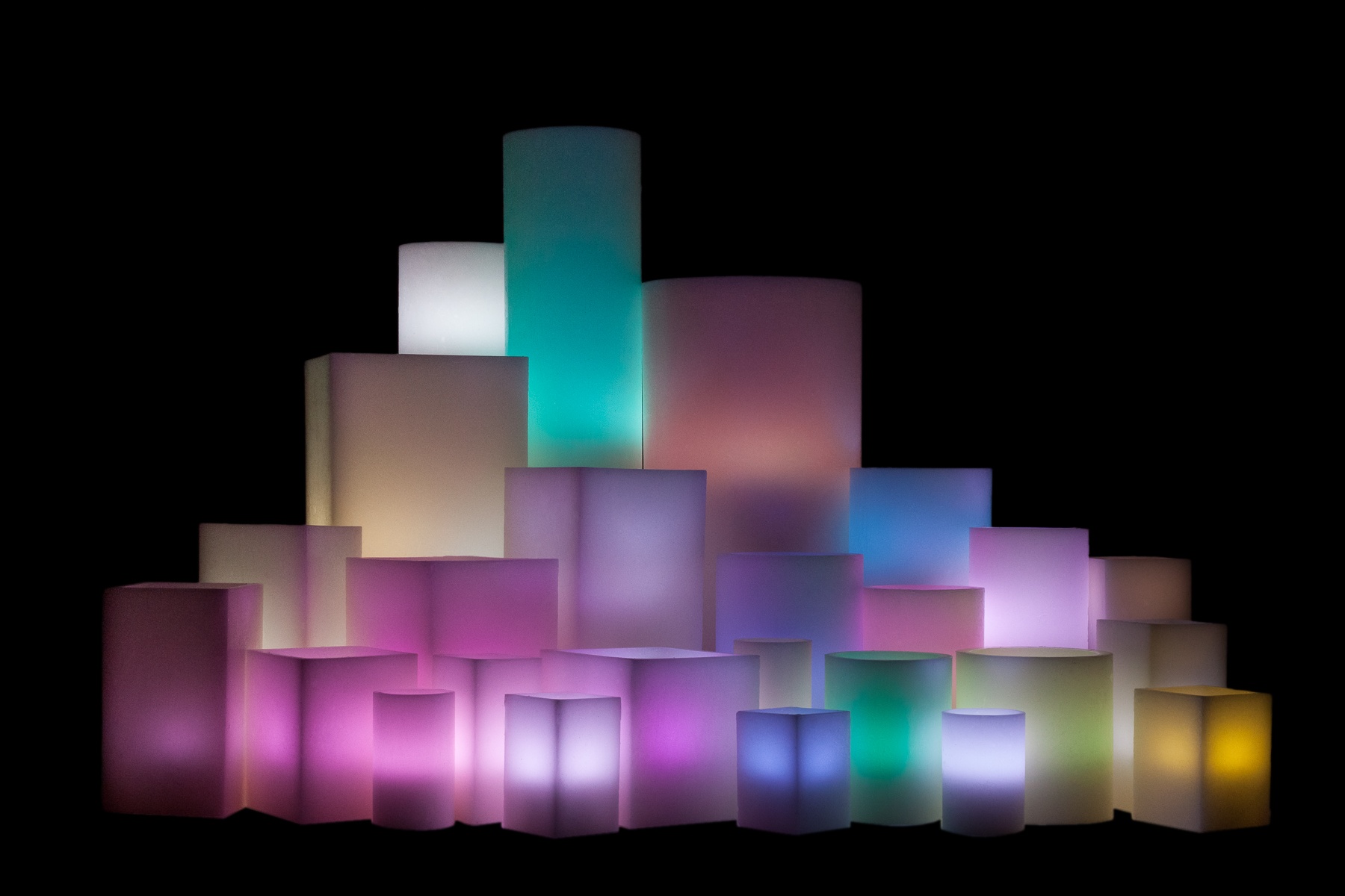 Vessel Luminaries with Battery Candles