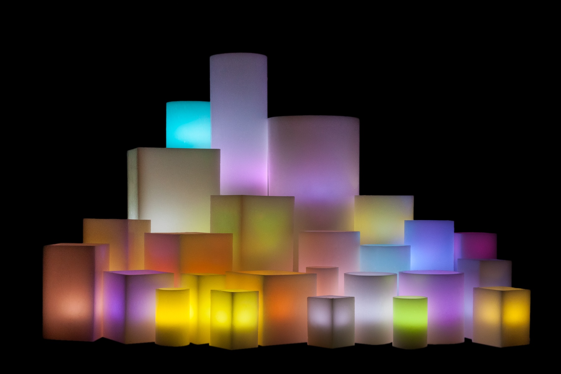 Vessel Luminaries with Battery Candles
