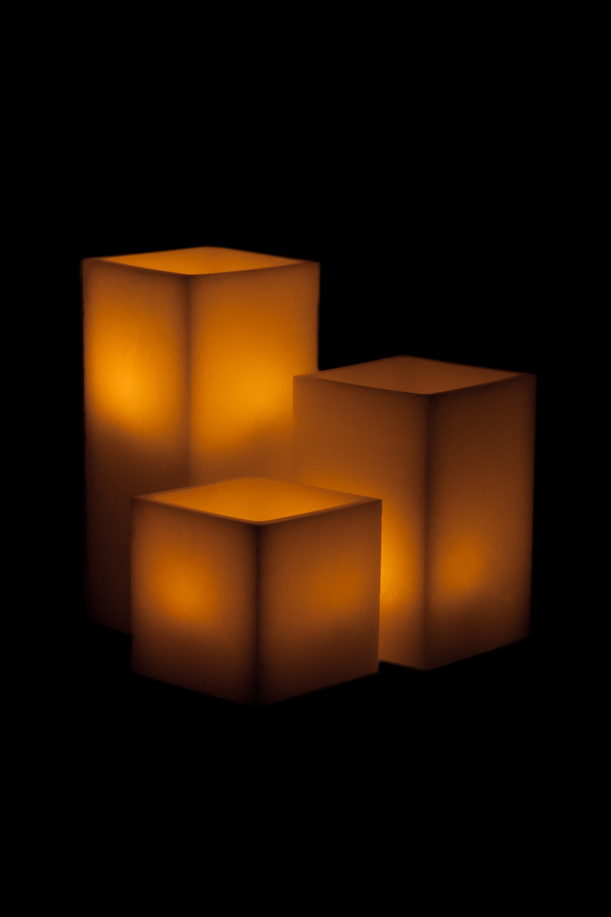 Vessel Luminaries with Battery Candles