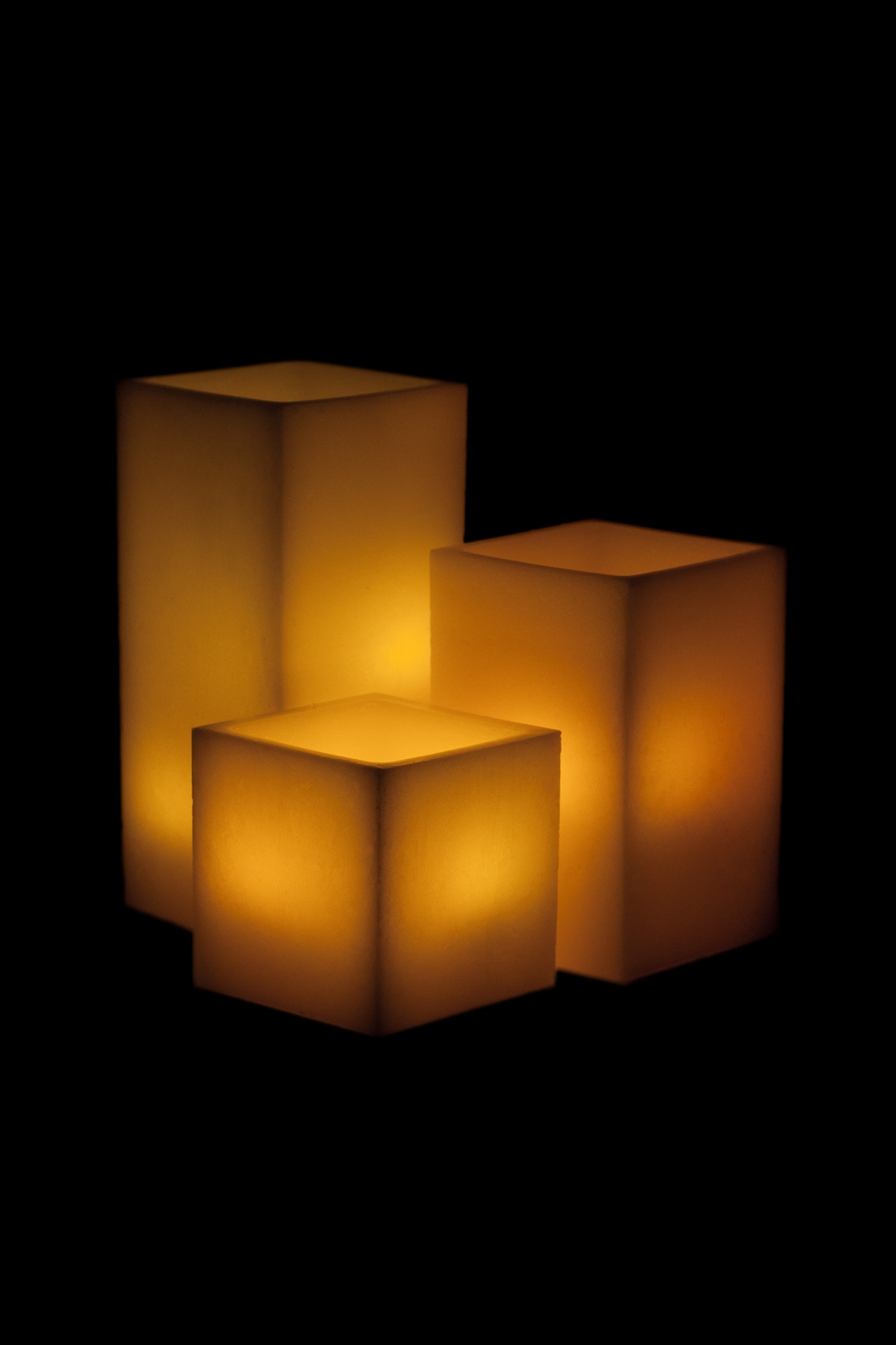 Vessel Luminaries with Battery Candles
