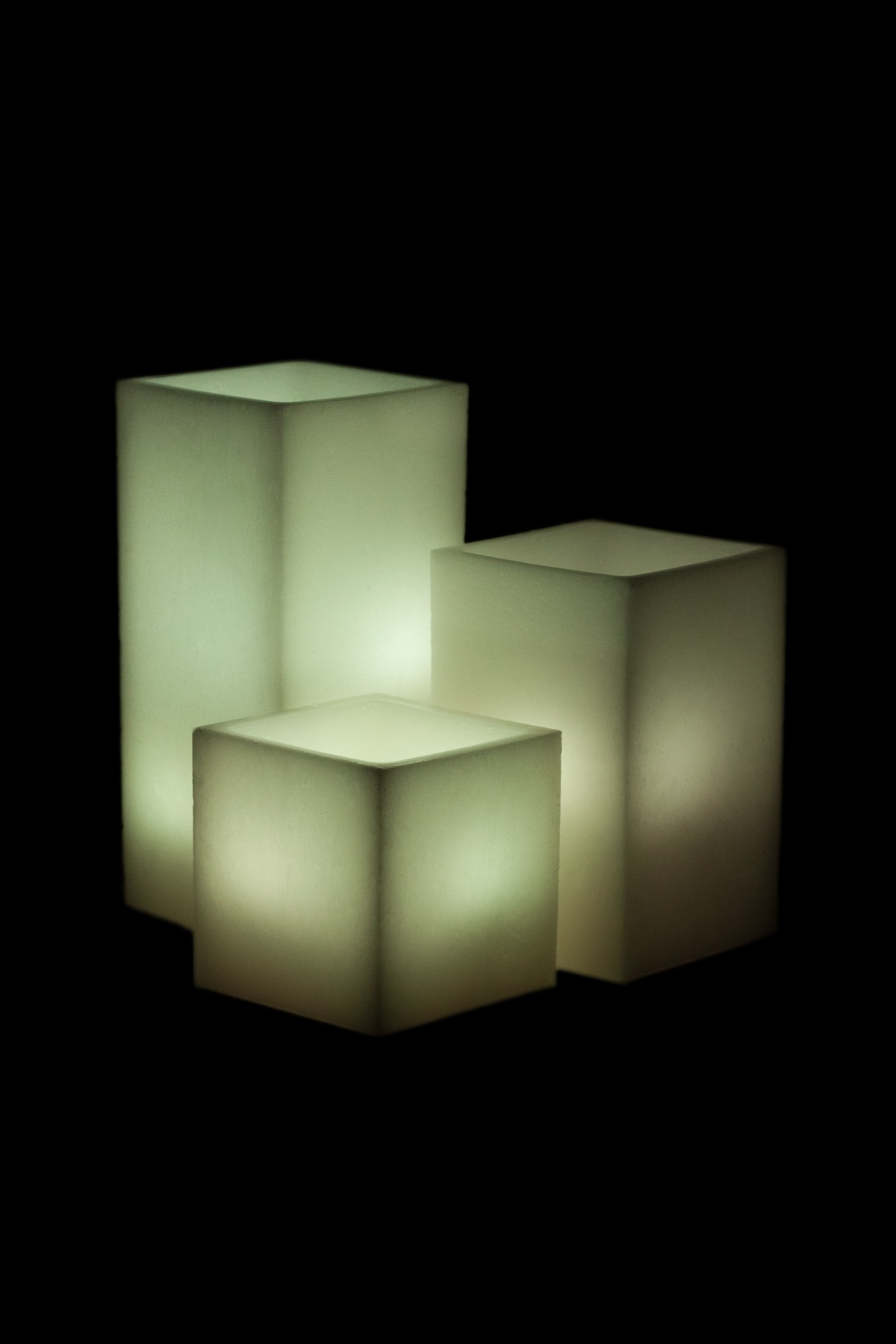Vessel Luminaries with Battery Candles