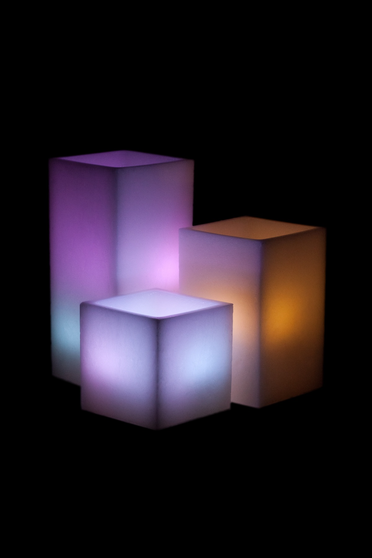 Vessel Luminaries with Battery Candles