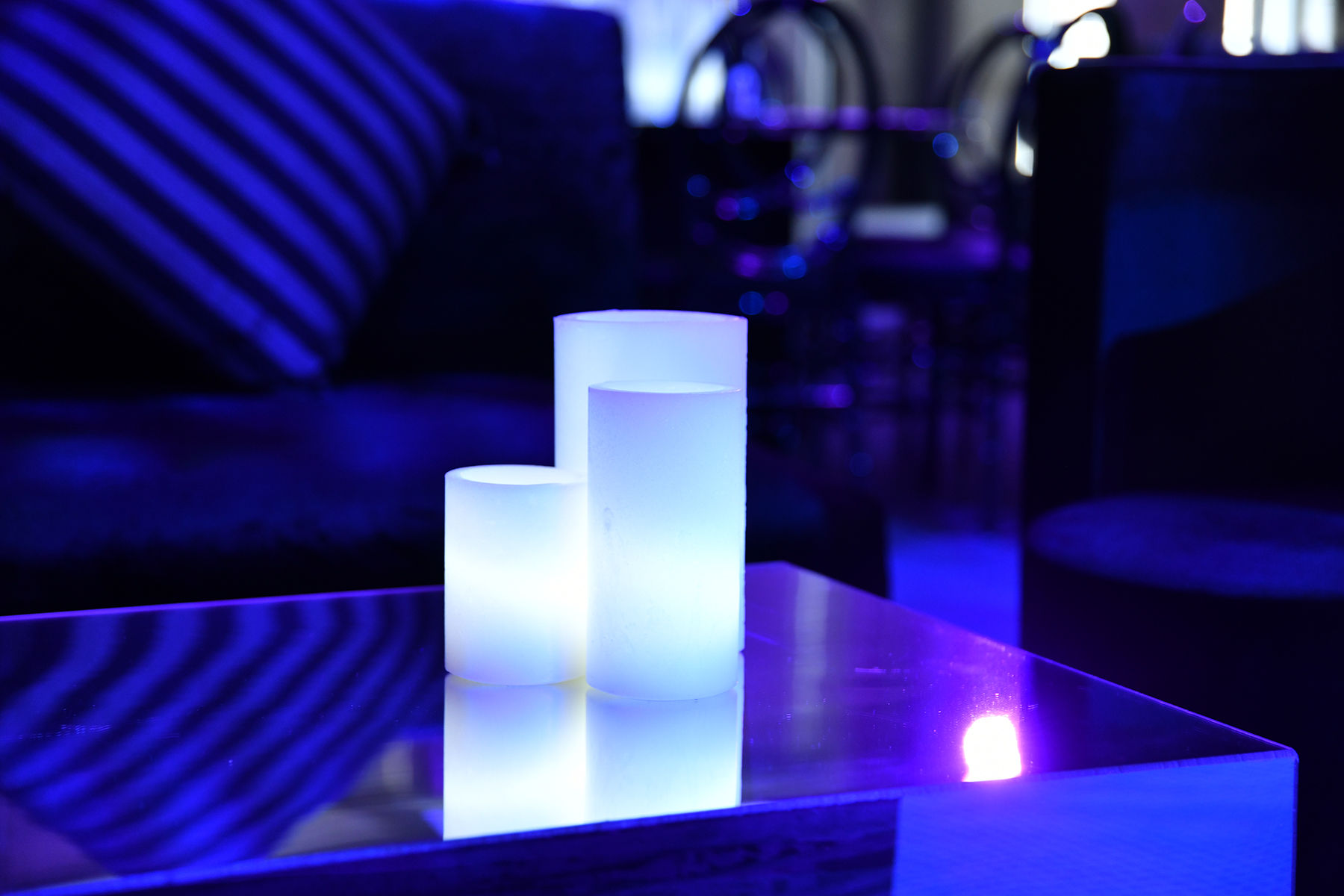 Wax Luminary Candles Cluster with White Lights