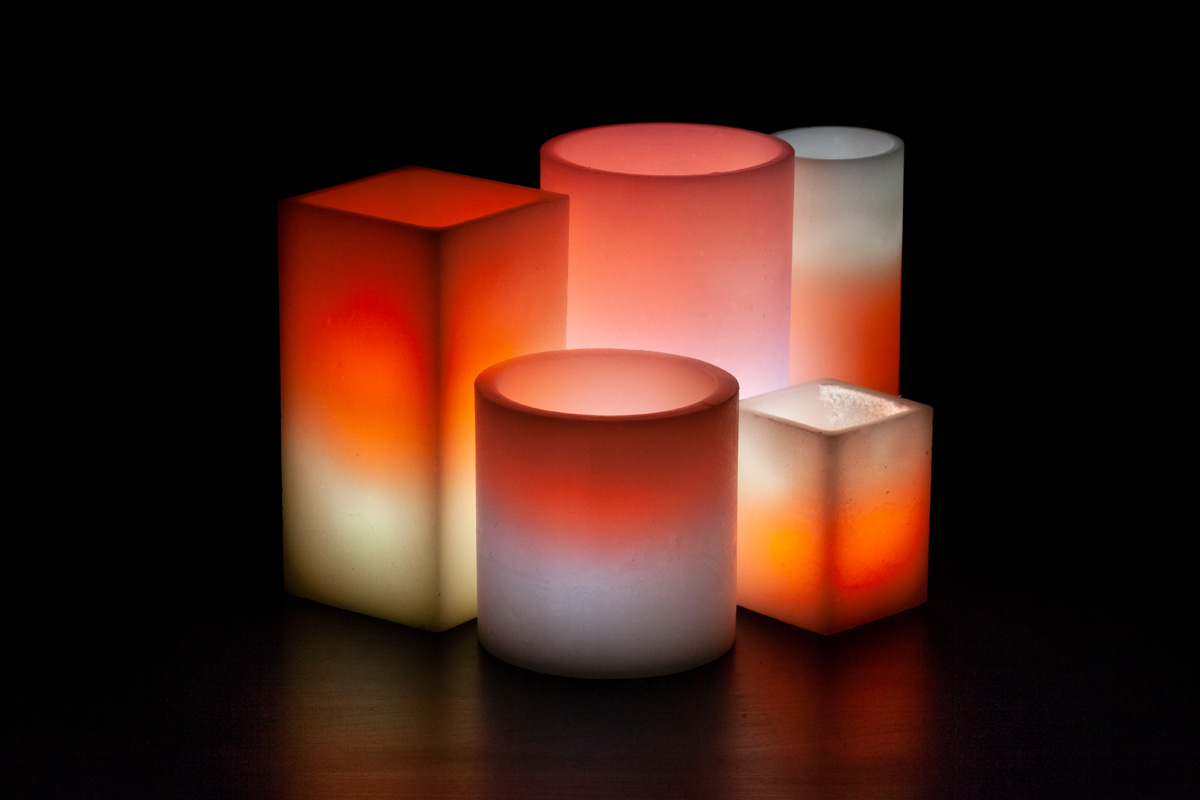 Candy Corn Wax Luminaries