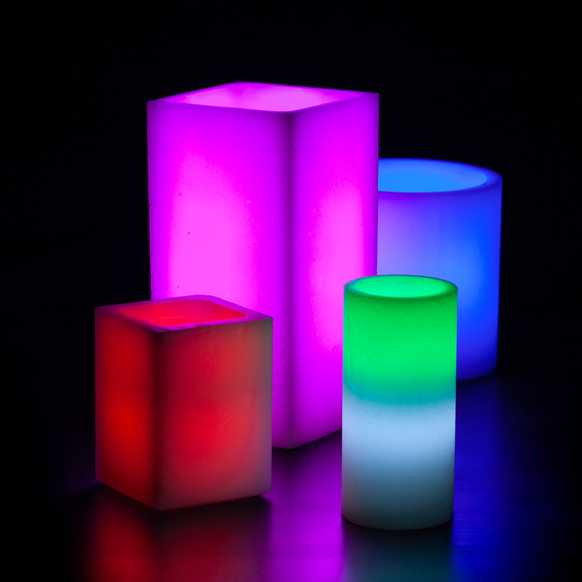 Festive Colorful Party Themed Wax Luminaries