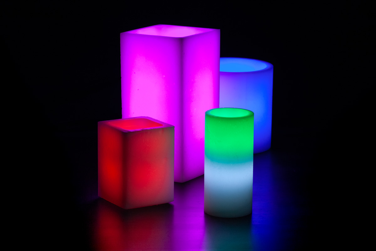 Festive Colorful Party Themed Wax Luminaries
